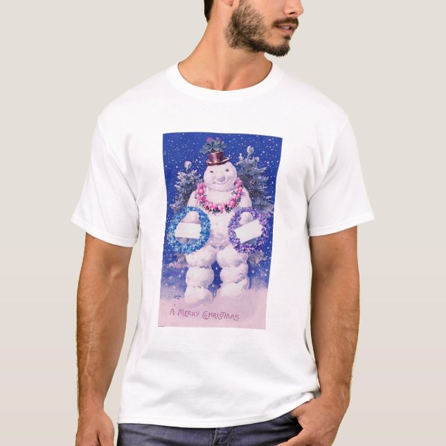 Winter Wonderland Snögubbe Tee (Framsida)