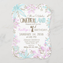 Winter Wonderland Snowflake Birdday