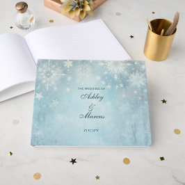 Winter Wonderland Snowflake Bröllop Gästböcker