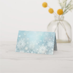 Winter Wonderland Snowflake Bröllop Placeringskort