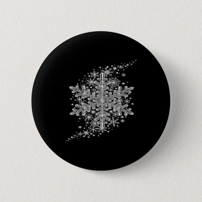 Winter Wonderland Snowflake Holiday Design For Men Knapp (Framsida)