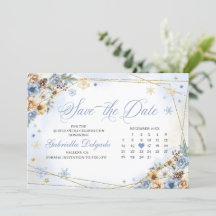 Winter Wonderland Snowflake Save Date