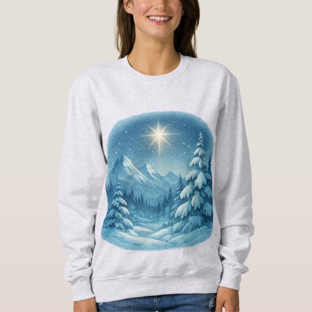 Winter Wonderland Snowy Forest Sweatshirt | MYSIGT T Shirt (Framsida)