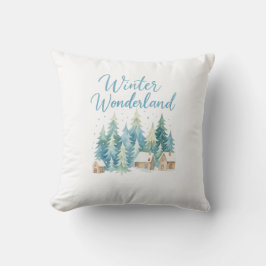 Winter Wonderland Snowy Village  Kudde