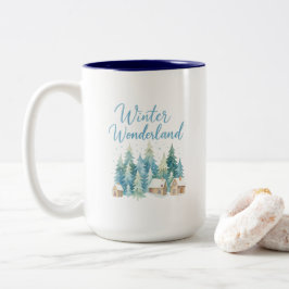 Winter Wonderland Snowy Village Mug   Två-Tonad Mugg