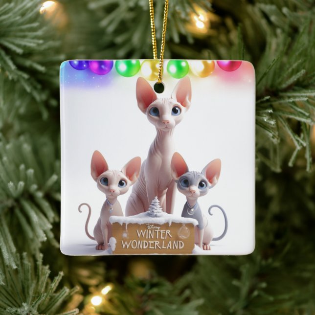 Winter Wonderland Sphynx jul Ornament (Träd)