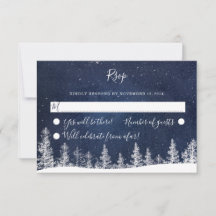 Winter Wonderland Starry Night Snö Forest Bröllop