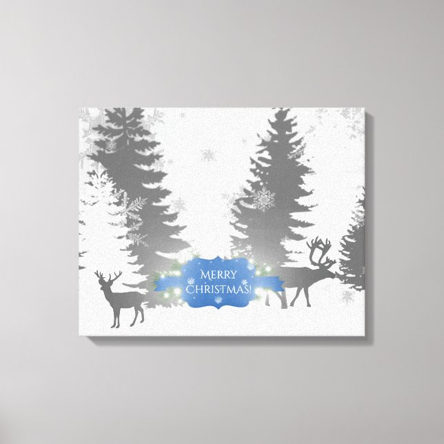 Winter Wonderland Stretched Kanvastryck - Blue (Framsida)