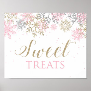 Winter wonderland Sweet Treats-tecken Poster
