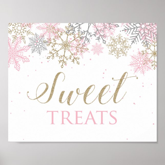 Winter wonderland Sweet Treats-tecken Poster (Framsidan)