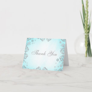 Winter Wonderland Swirl Snöflingor Tack Kort
