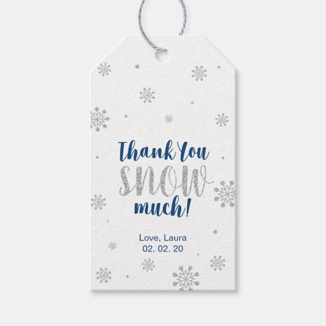 Winter wonderland Tack för att du har snö-favoritt Presentetikett (Framsidan)