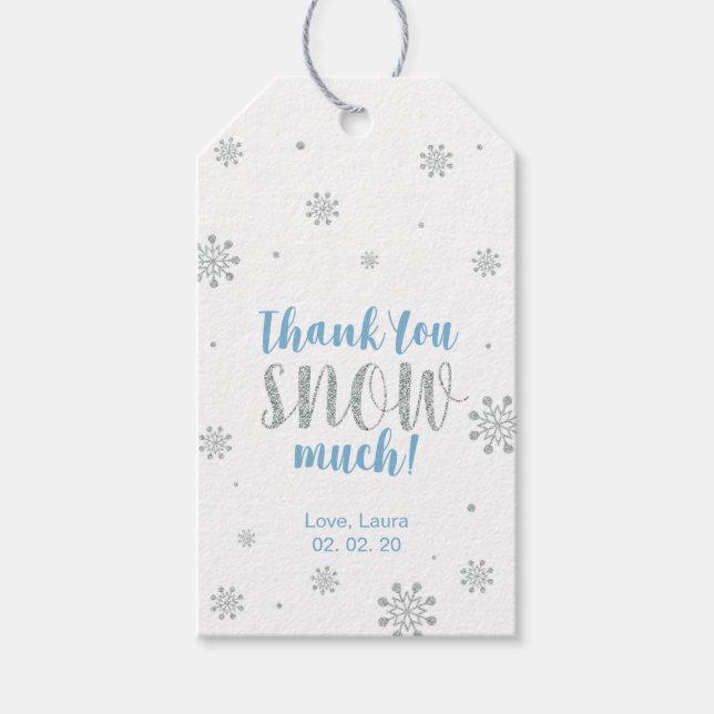 Winter wonderland Tack för att du har snö-favoritt Presentetikett (Framsidan)
