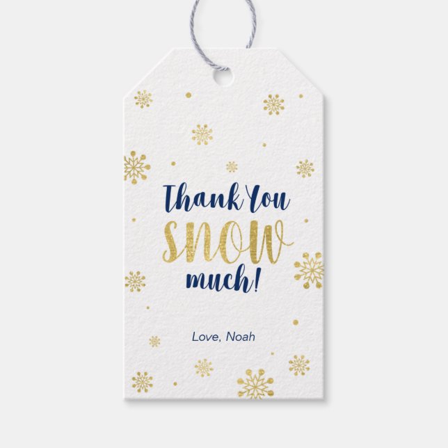 Winter wonderland Tack för att du har snö-favoritt Presentetikett (Framsidan)