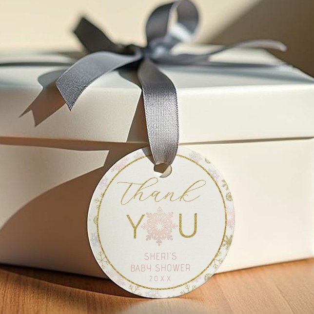 Winter Wonderland Tack Gift Märkre Gåvor Etiketter (Winter Wonderland Thank You Tag)
