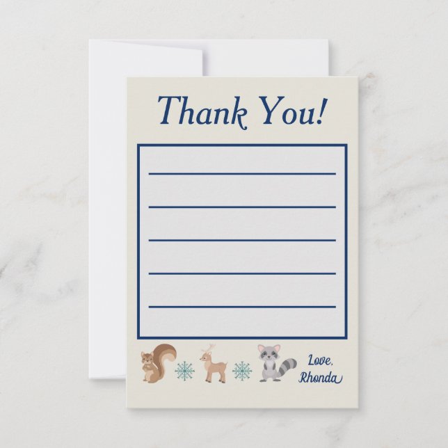 Winter Wonderland Tack Kort (Framsida)