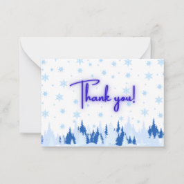Winter Wonderland Thank You Card Anteckningskort