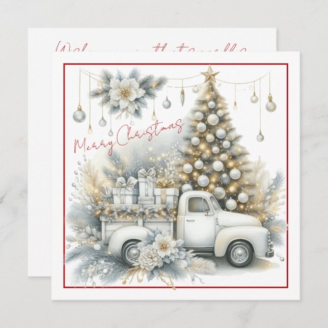 Winter Wonderland Truck Holiday Card (Fram/baksida)