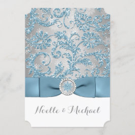 Winter Wonderland, tryckt Crystal Buckle Inbjudan 