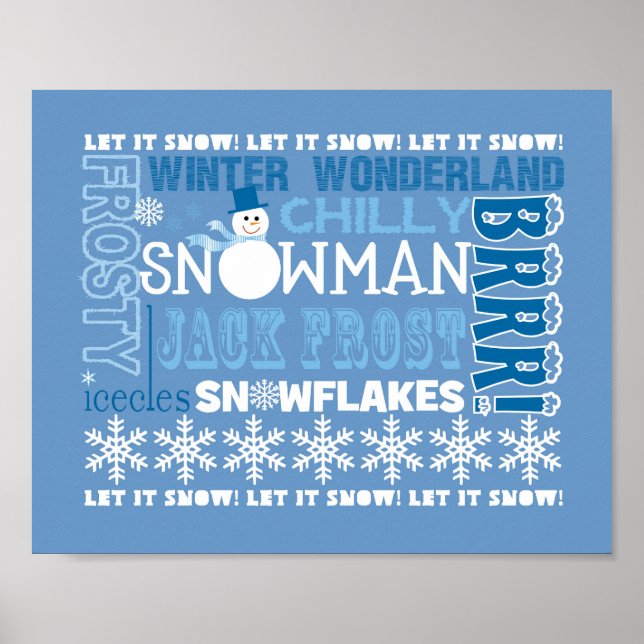 Winter Wonderland Tunnelbanan Art Poster (Framsidan)