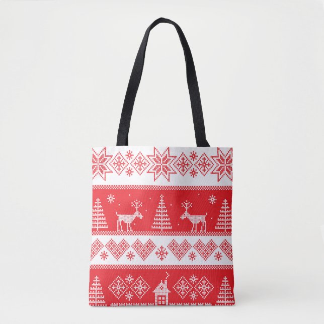 Winter Wonderland: Vintage Seamless Design. Tygkasse (Framsida)