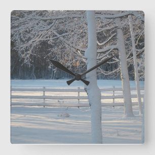 Winter Wonderland Wall Clock Fyrkantig Klocka