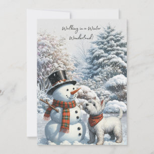 Winter Wonderland Westie Julkort