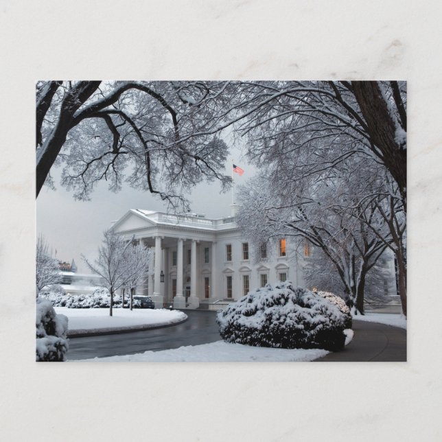 Winter Wonderland White House Vykort (Framsida)