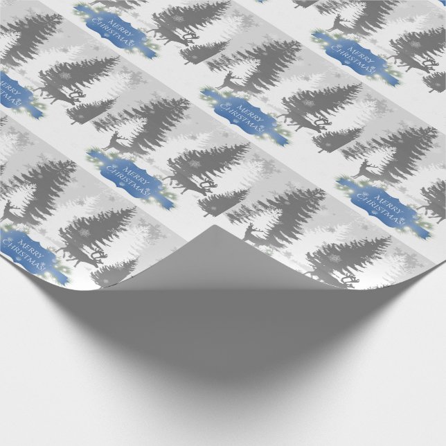 Winter Wonderland Wrapping Papper - Blue Presentpapper (Hörn)