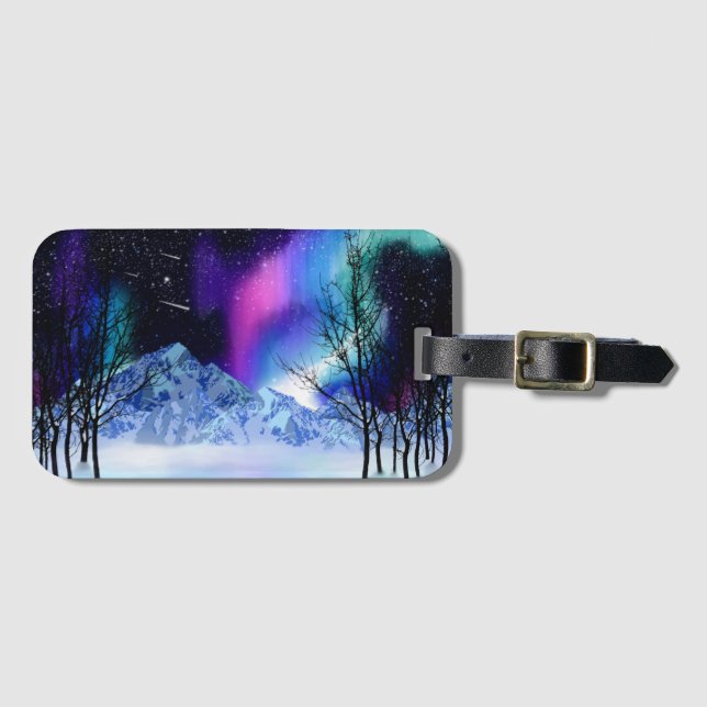 Winter Wonderlight Luggage Tag Bagagebricka (Framsida horisontal)