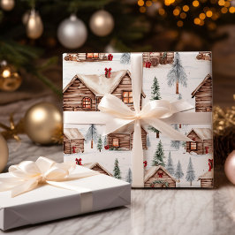 Winter Wood Cabin-jul Presentpapper