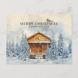 Winter Wood House och Gräs Helg Vykort