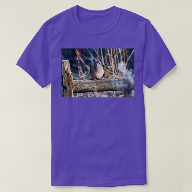 Winter Wood Pigeon T Shirt (Design framsida)