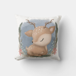 Winter Woodland Animal Sleeping Baby Hjort Kudde
