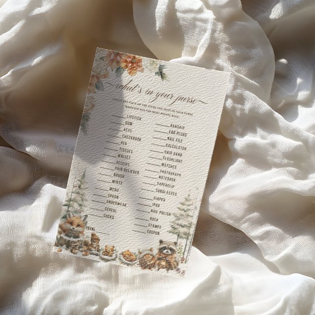 Winter Woodland Animals Baby Purse-spel (Skapare uppladdad)