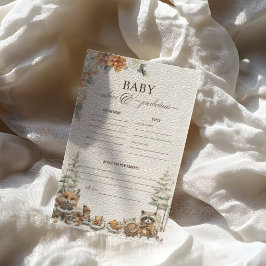 Winter Woodland Animals Baby Råd och förutsägelse