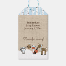 Winter Woodland Animals Gift Märkres Blue