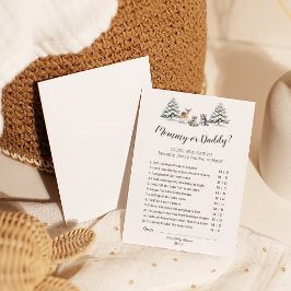 Winter Woodland Animals Shower Mamma eller pappa G Flygblad