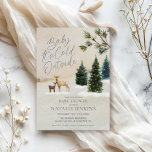 Winter Woodland Baby Det är Kall utanför babyskabu Inbjudningar<br><div class="desc">Mysigt upp för en babydusch på vintern med den här inbjudan på skogsområdet med vackra skogsdjur och en frostik "Baby,  It's Kall Outside"-vib. Perfekt för att fira din lilla på vägen i en varm,  rustik miljö.</div>
