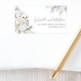 Winter Woodland Baby Shower Address Adressetikett