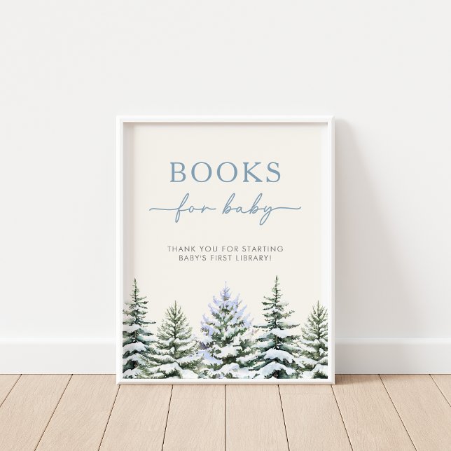 Winter Woodland Bokar för Baby Sign Poster (Skapare uppladdad)
