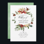 Winter Woodland Bröllop Photo Inbjudningar<br><div class="desc">Snowy Rustic gräs och spruce blommigt water christmas bröllopsinbjudan med en grönt vattenfärg tvättar bakgrund. Bilden på baksidan är valfri. Om du hellre vill ta bort den, rulla ned till grund i "Anpassa den här mallen" och klicka på "Redigera med Design Verktyg". I Verktyg på Design kan du redigera, ,...</div>