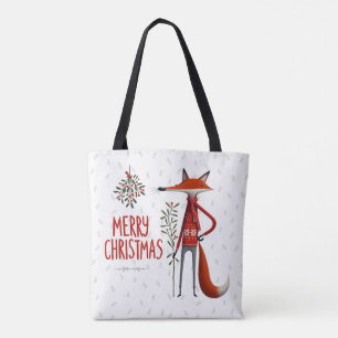 Winter Woodland Fox Tote Tygkasse