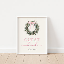 Winter Woodland Guest Bok Sign Poster