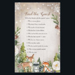 Winter Woodland Hitta den vita Blommigten för gäst<br><div class="desc">Winter Woodland Gräs Träd White Blommigt Silver Snöflingor Hitta gästspelet vid</div>