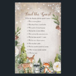 Winter Woodland Hitta den vita Blommigten för gäst<br><div class="desc">Winter Woodland Gräs Träd White Blommigt Silver Snöflingor Hitta gästspelet vid</div>