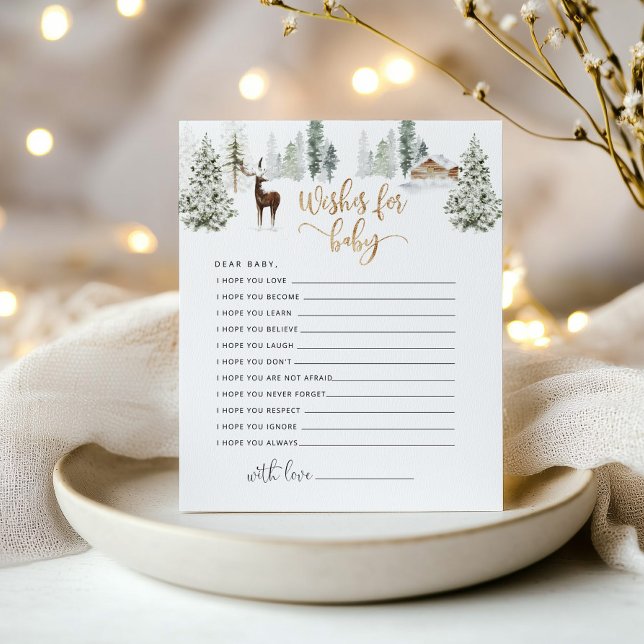 Winter woodland hjort önskemål för baby (Skapare uppladdad)