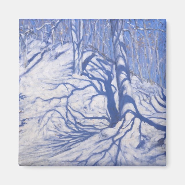 Winter Woodland nära Courcheval 2008 Magnet (Framsidan)