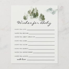 Winter Woodland Önskemål för Baby Card-spel