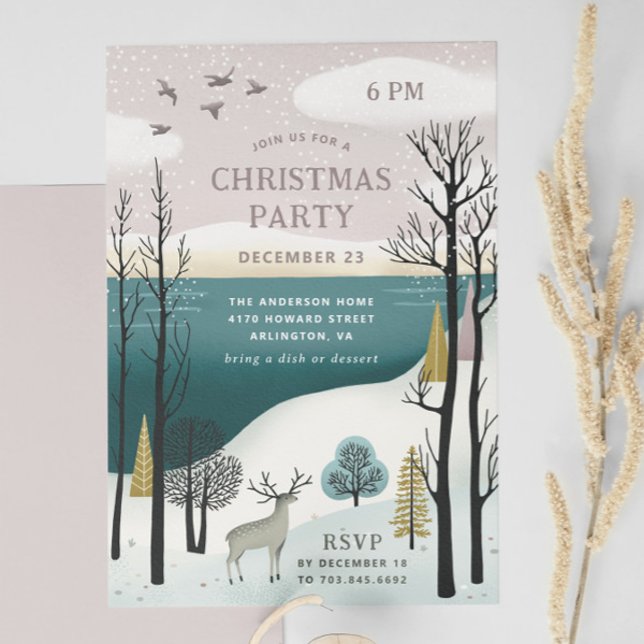Winter Woodland Party | Nordiska skogen Inbjudningar (Skapare uppladdad)